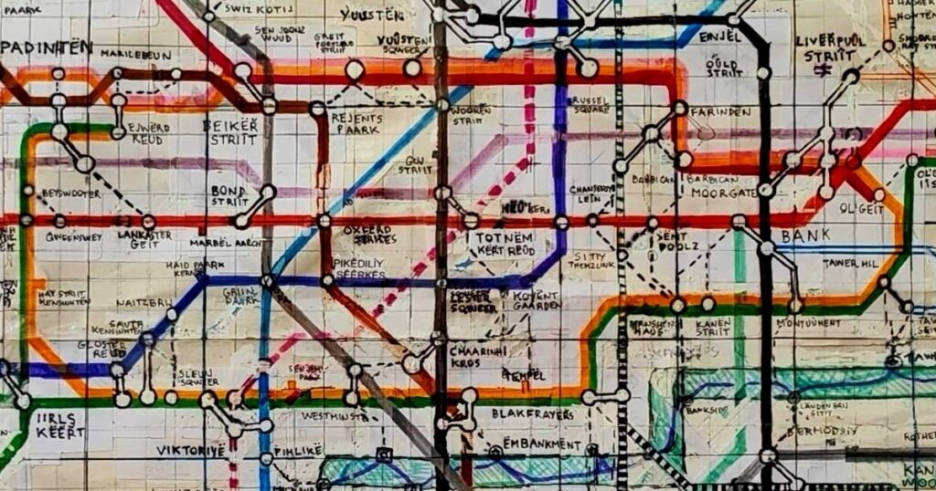 Hand-drawn Tube Map of the London Underground